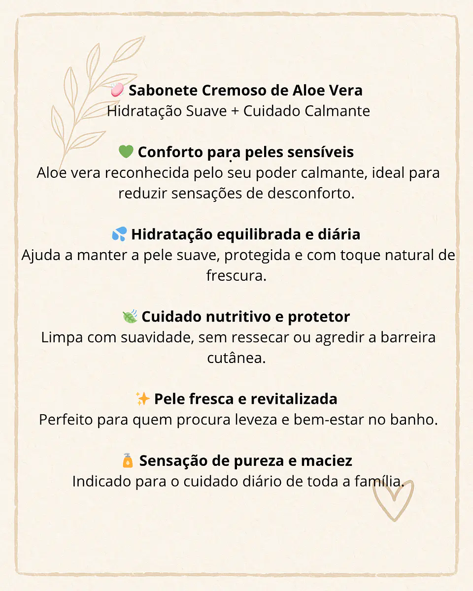 Sabonete Cremoso de Aloe Vera com manteiga de Manga 2