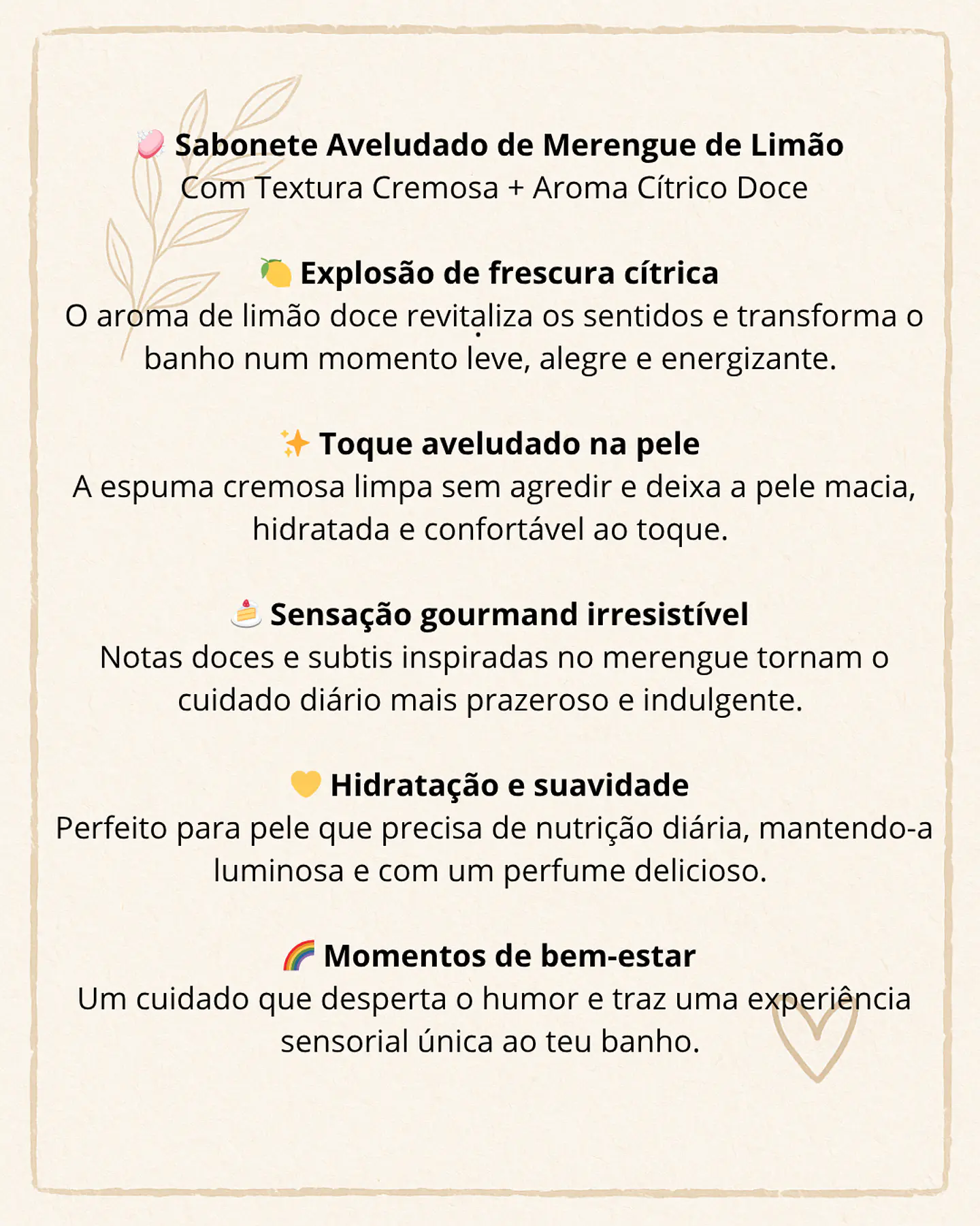 Sabonete Aveludado de Merengue de Limão 2