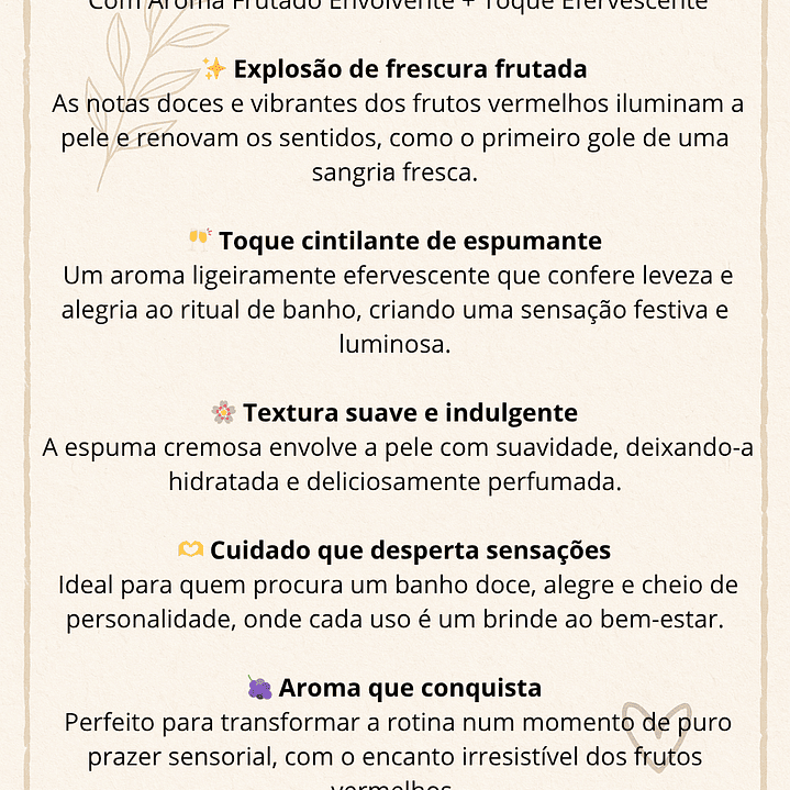 Sabonete de Sangria de Espumante & Frutos Vermelhos 2