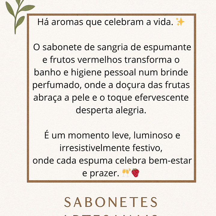 Sabonete de Sangria de Espumante & Frutos Vermelhos 3