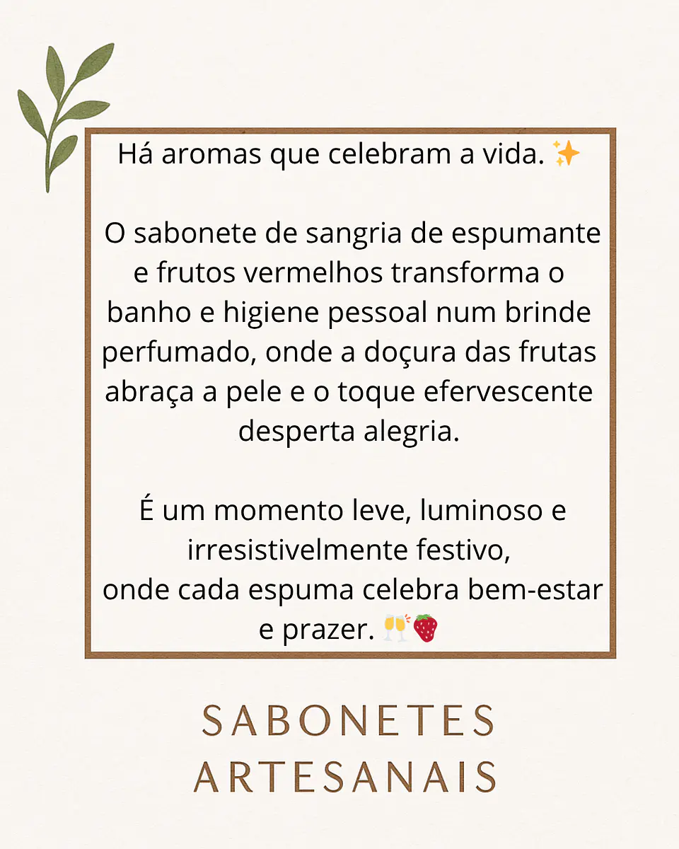 Sabonete de Sangria de Espumante & Frutos Vermelhos 3