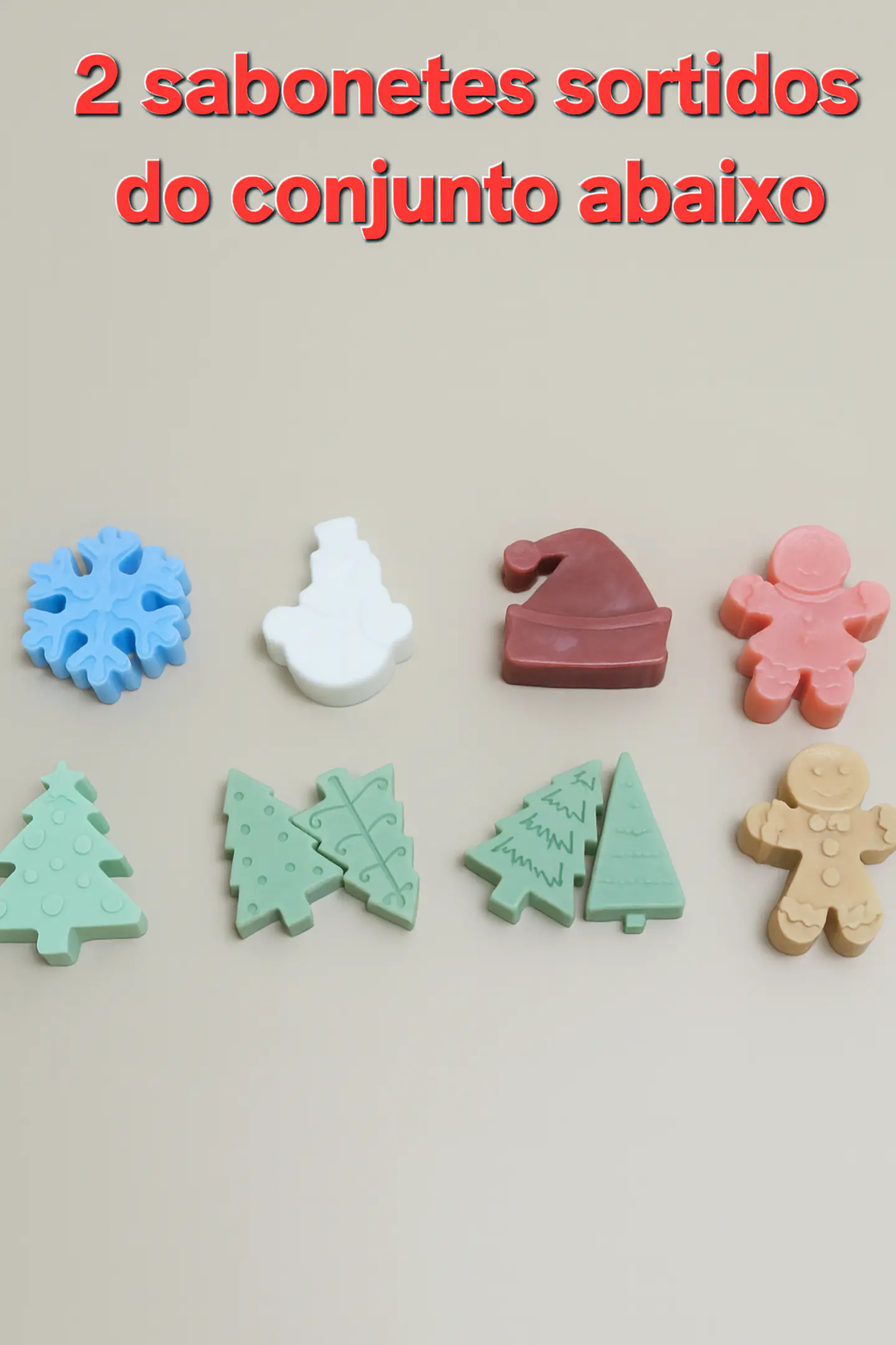 🎄 Cesto de Natal com 5 Sabonetes Temáticos 3