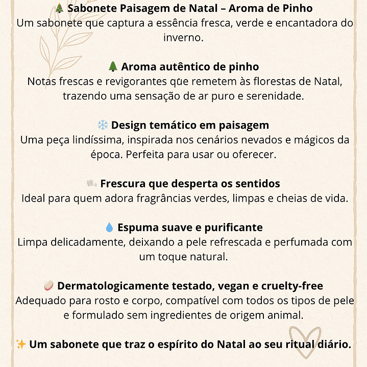 Sabonete Paisagem de Natal – Aroma de Pinho 3