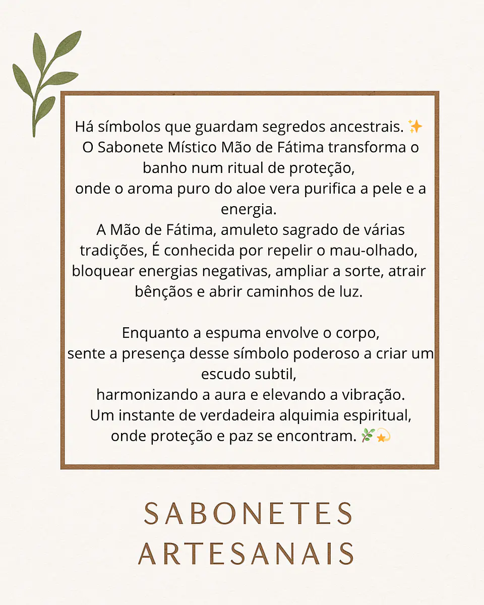 Sabonete Místico Mão de Fátima Azul Pérola 3