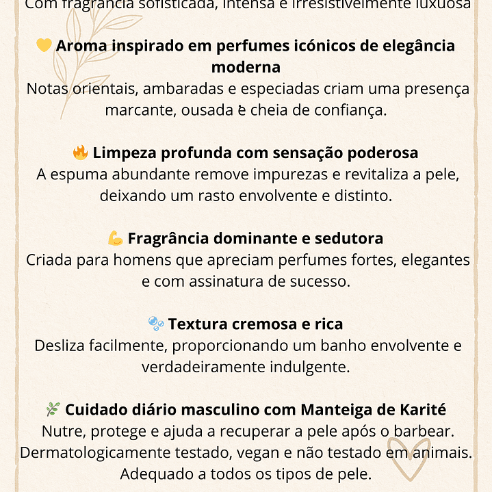 Sabonete Masculino Perfumaria “Billionaire” com manteiga de Karité 2