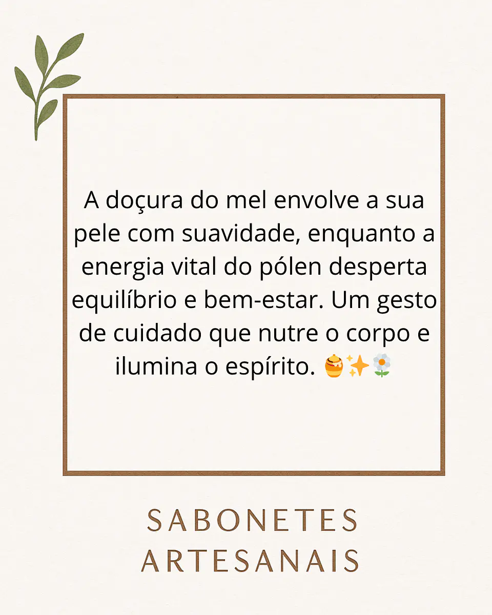 Sabonete delicado de Mel, extrato de Própolis e Pólen de abelha 3