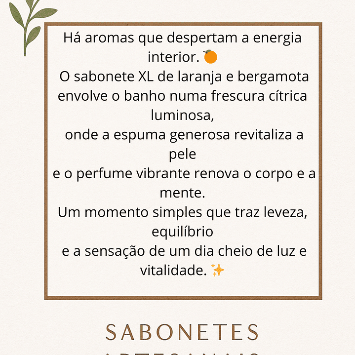 Sabonete XL Frutado Laranja & Bergamota🍊  3