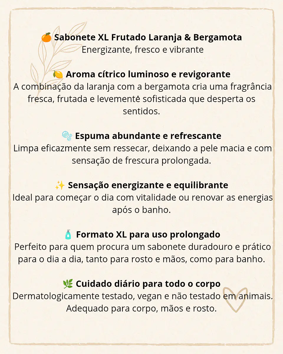 Sabonete XL Frutado Laranja & Bergamota🍊  2