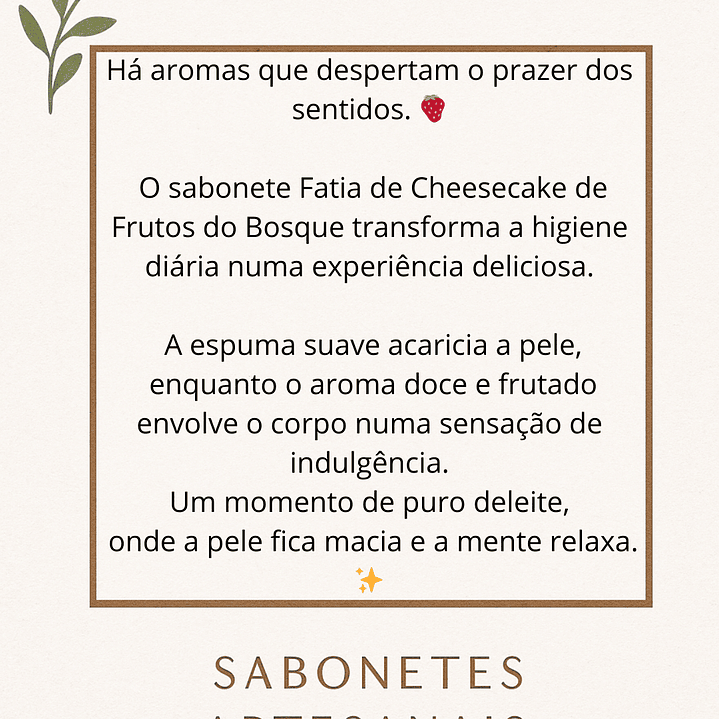 Sabonete Fatia de Cheesecake de Frutos do Bosque 🍓  3