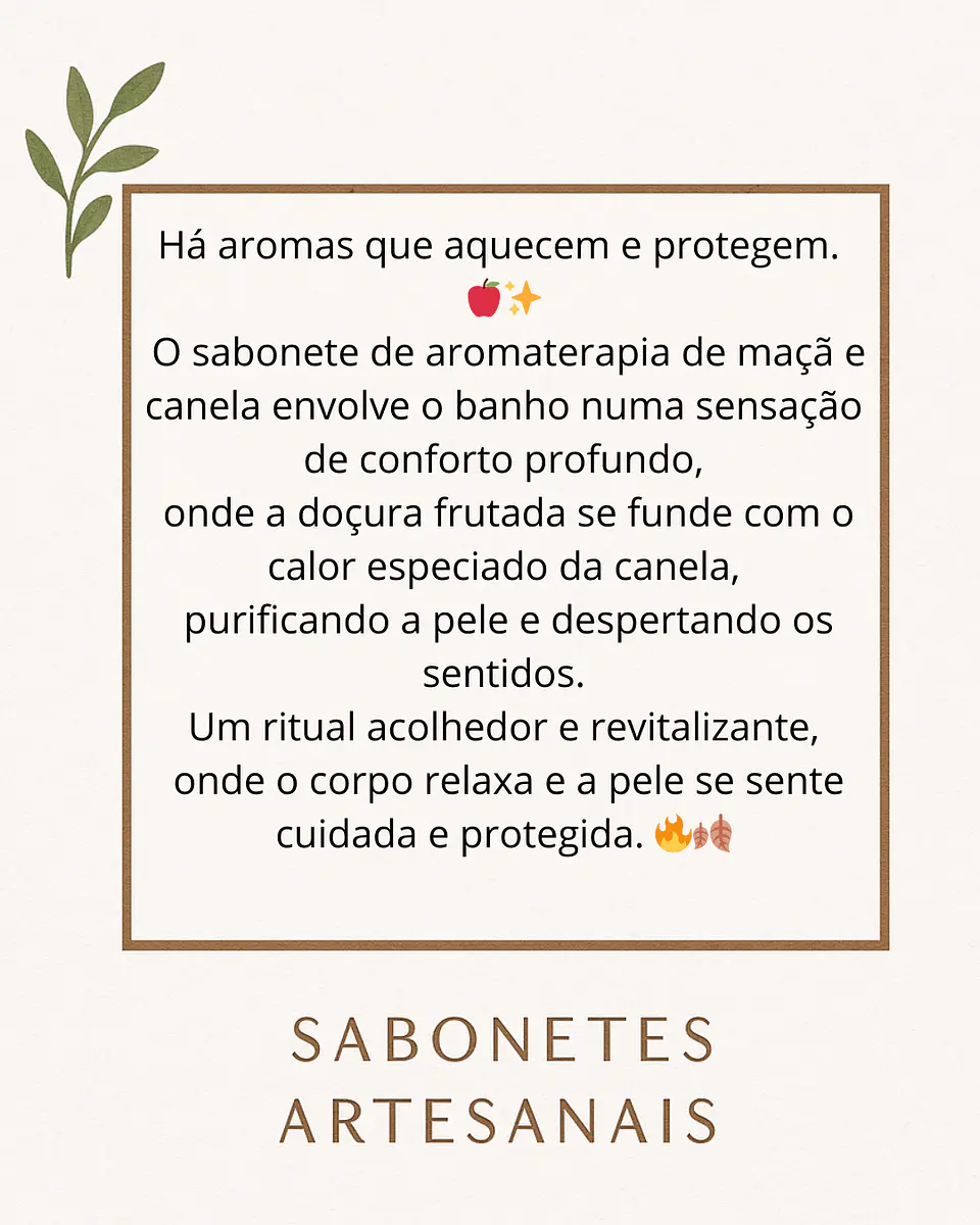 Sabonete de Aromaterapia Maçã & Canela🍎 3