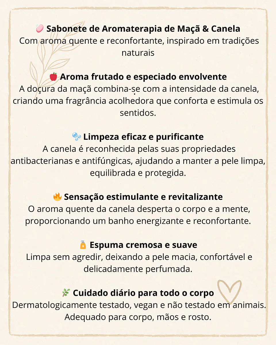 Sabonete de Aromaterapia Maçã & Canela🍎 2