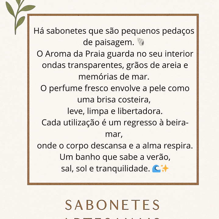 Sabonete Artesanal Aroma da Praia🌊  3