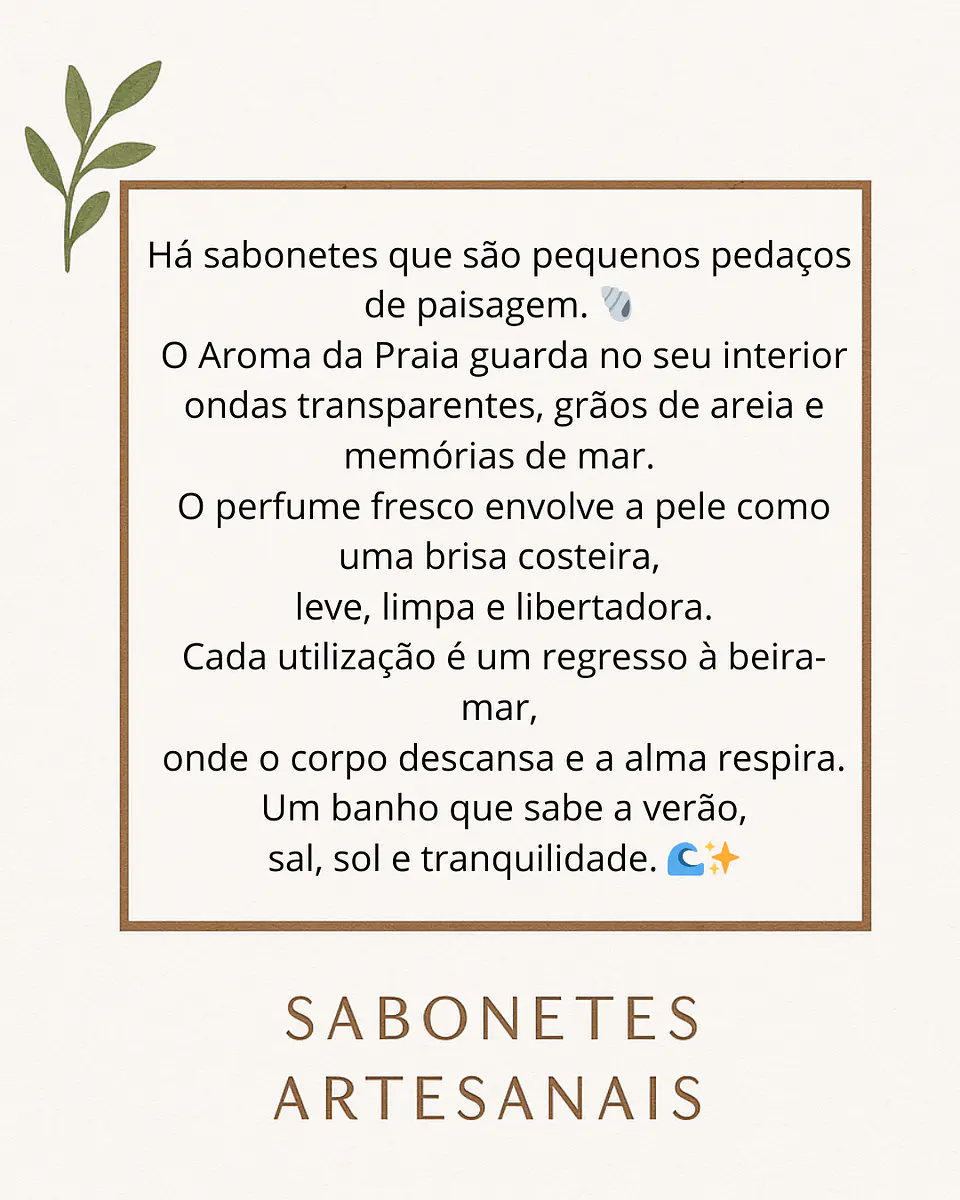 Sabonete Artesanal Aroma da Praia🌊  3
