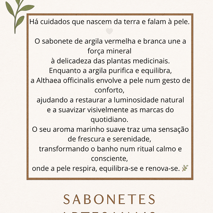 Sabonete Terapêutico de Argila Vermelha & Branca 2