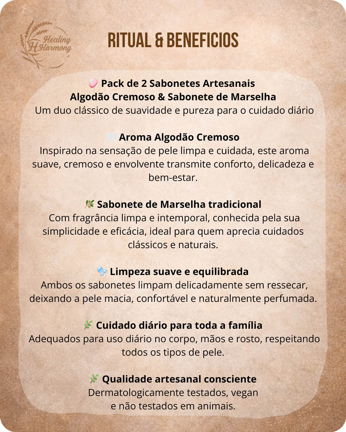 Pack de 2 Sabonetes Artesanais  Algodão Cremoso & Sabonete de Marselha 2