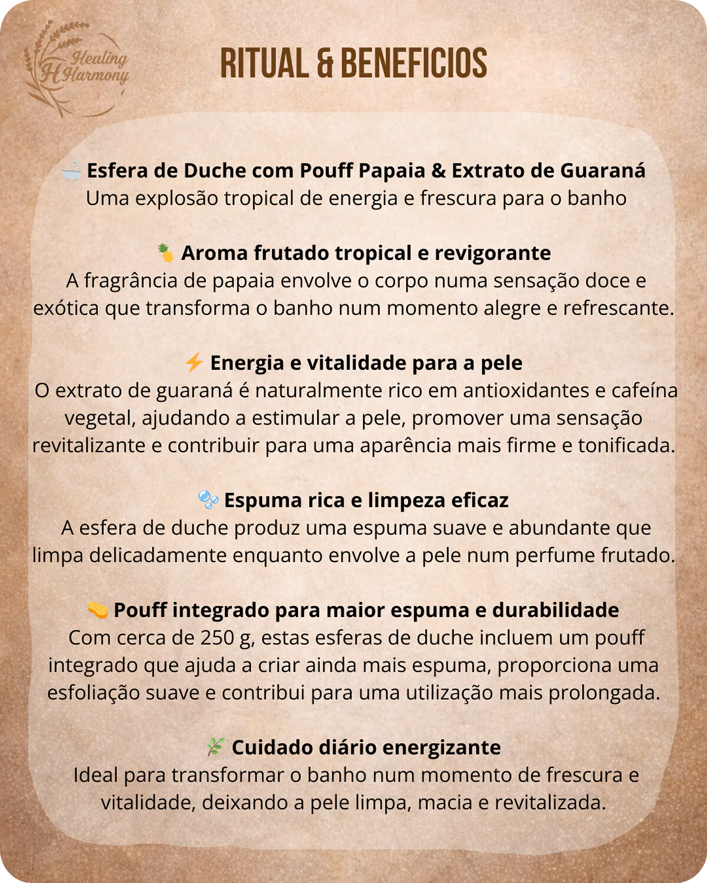 Esfera de Duche com Pouff Papaia & Extrato de Guaraná 2