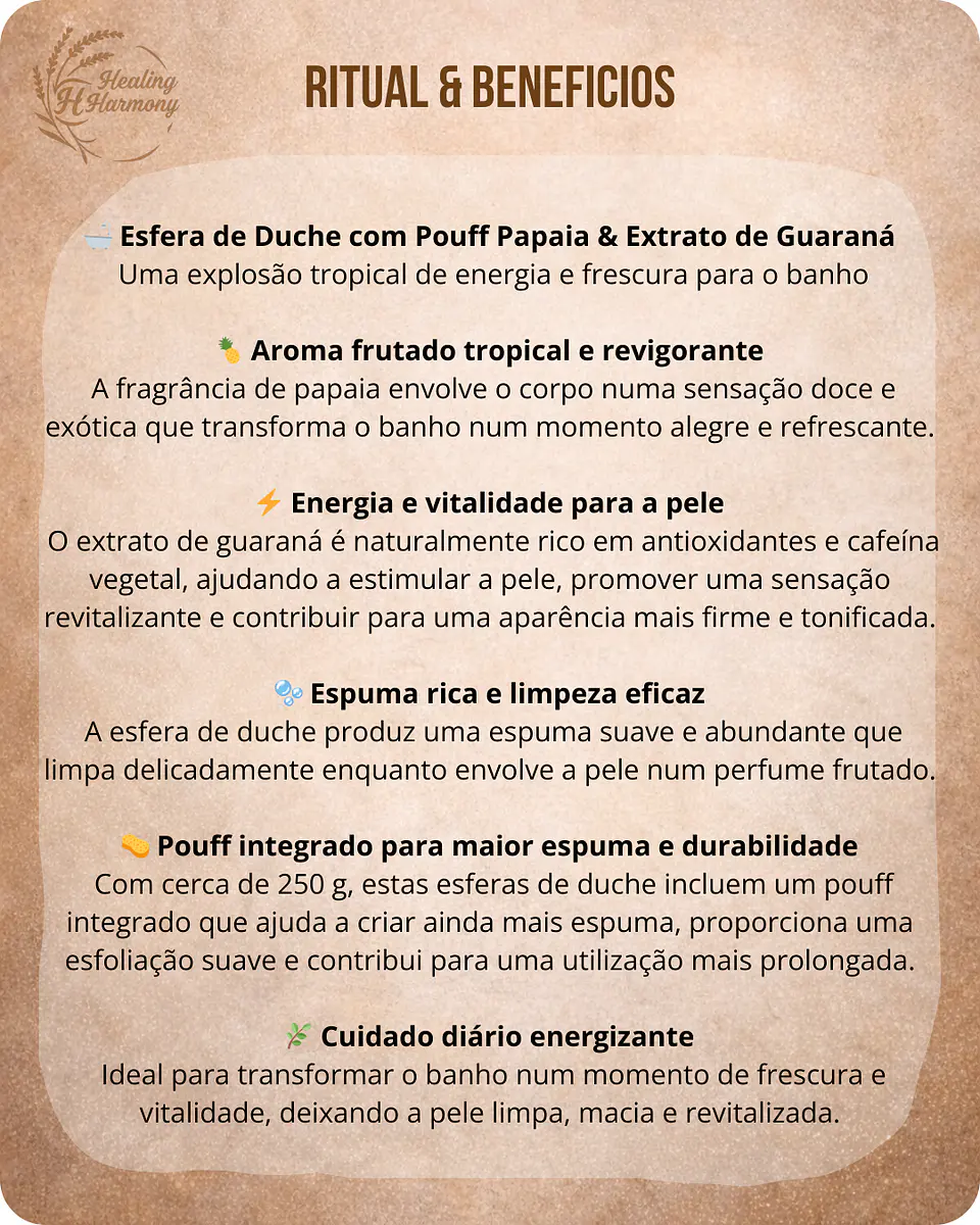 Esfera de Duche com Pouff Papaia & Extrato de Guaraná 2