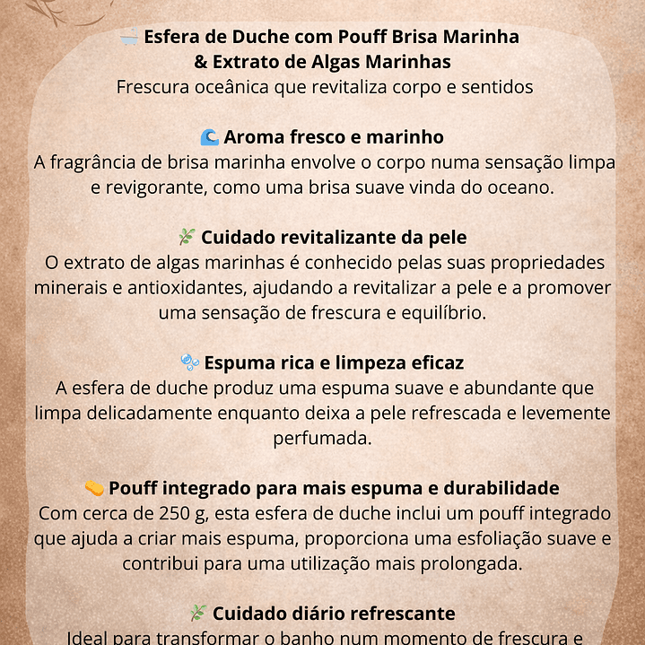 Esfera de Duche com Pouff Brisa Marinha & Extrato de Algas Marinhas 2