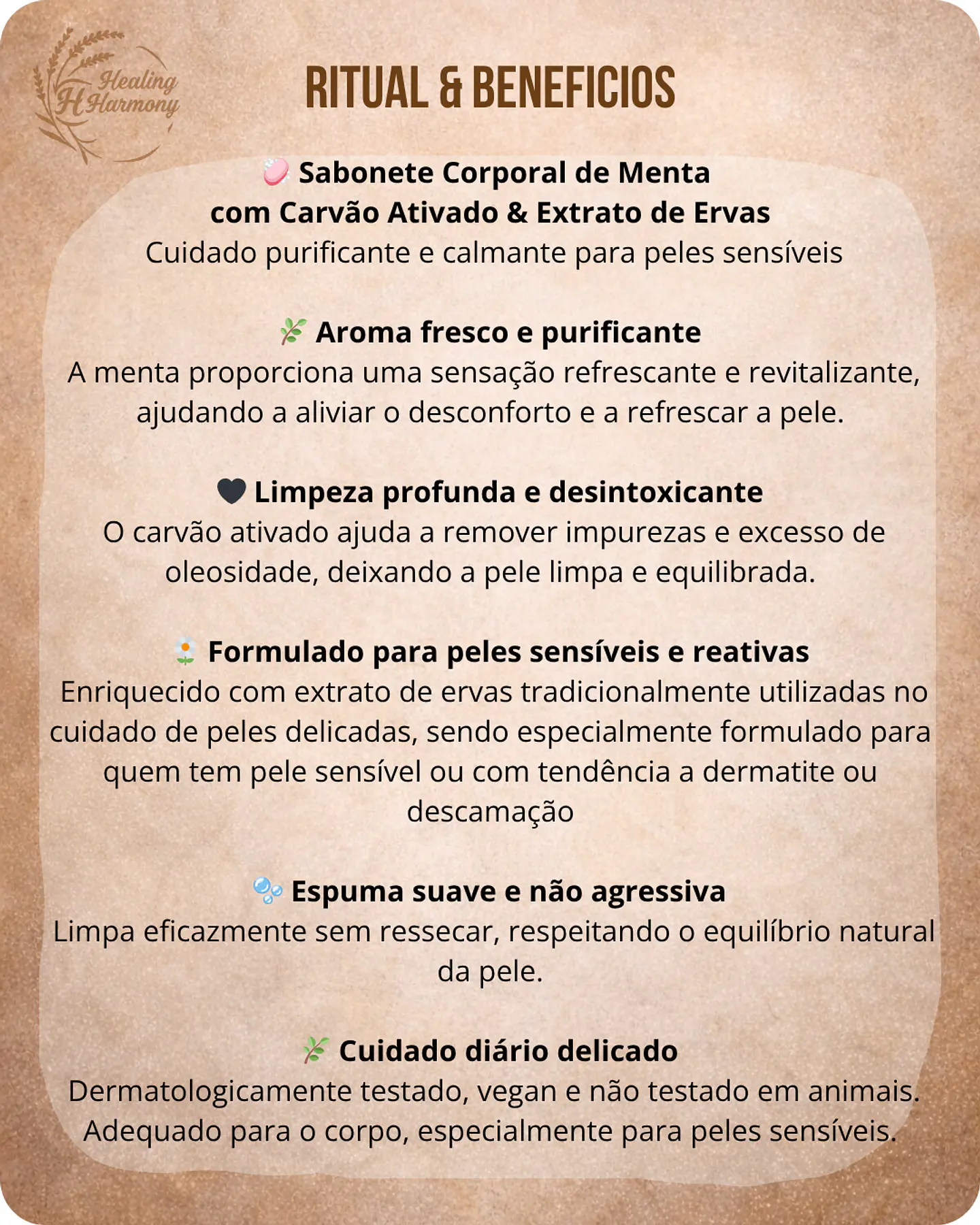 Sabonete Corporal de Menta & Carvão Ativado 2