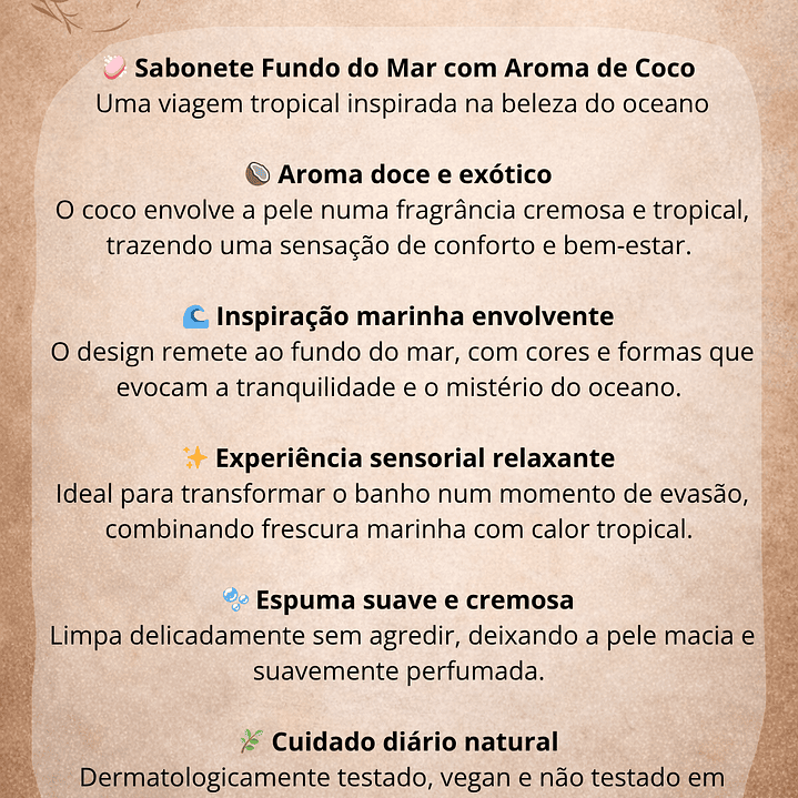 Sabonete Fundo do Mar com Aroma de Coco 🌊  2