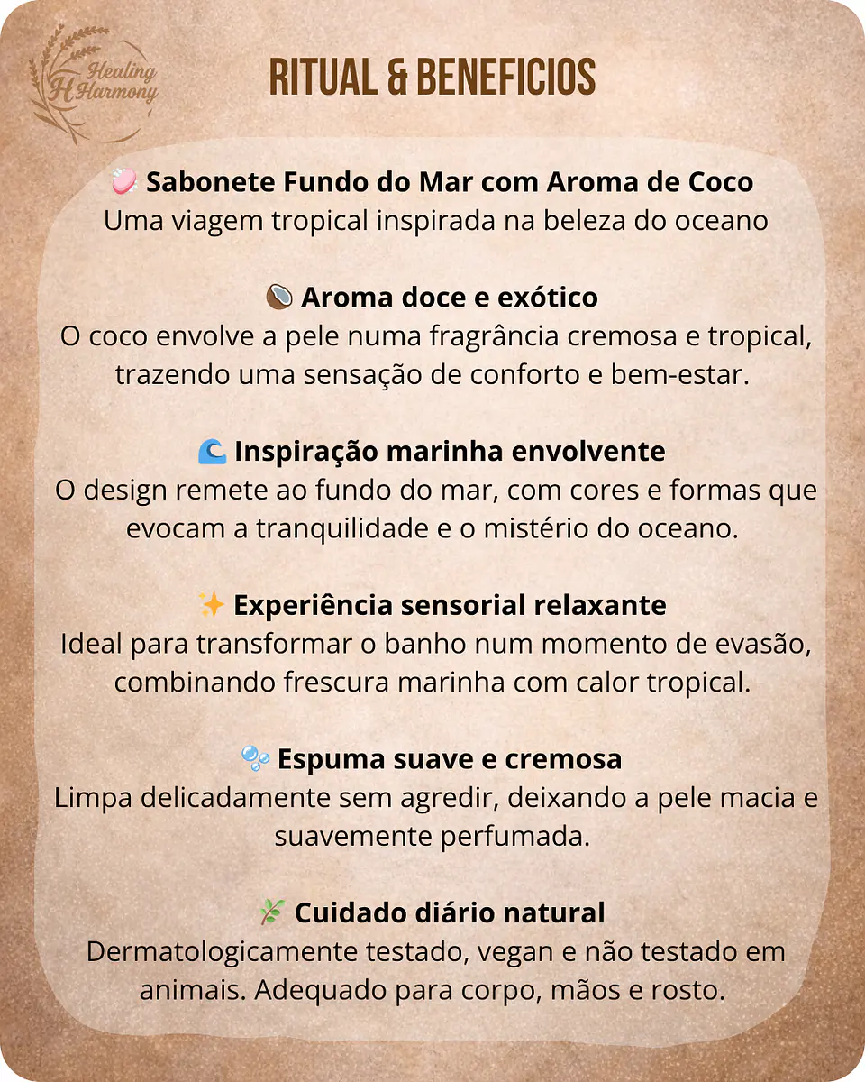 Sabonete Fundo do Mar com Aroma de Coco 🌊  2