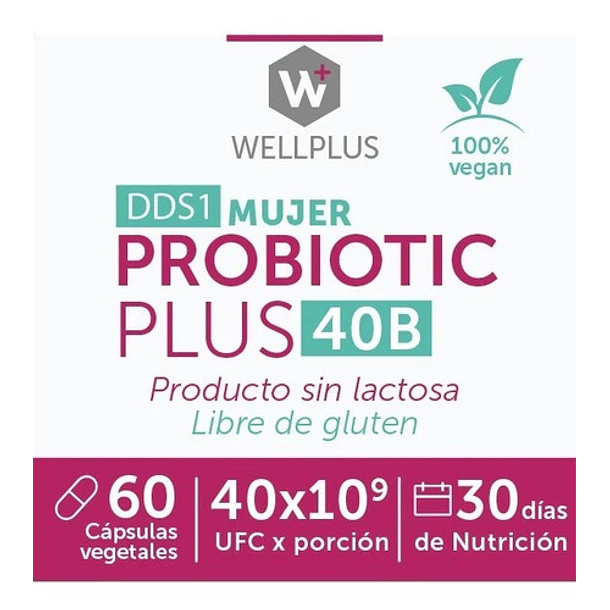 Wellplus Probiotico Plus 40b 60 Capsulas 3