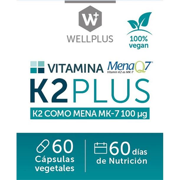Wellplus Vitamina K2 Plus 60 Capsulas 3