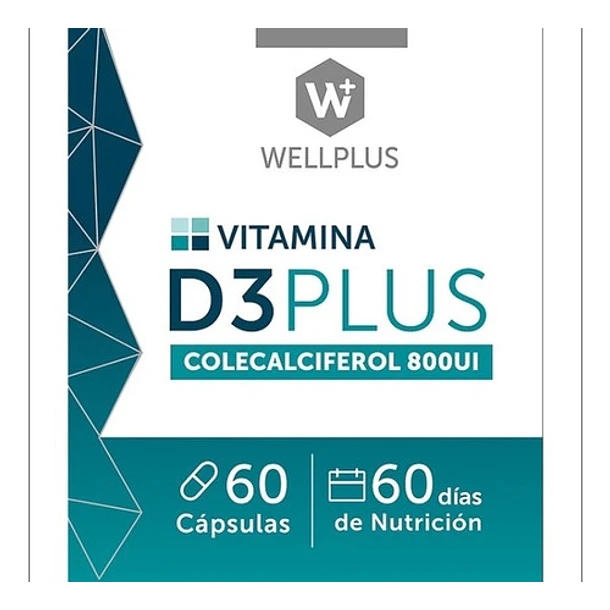 Wellplus Vitamina D3 Plus 60 Capsulas 6