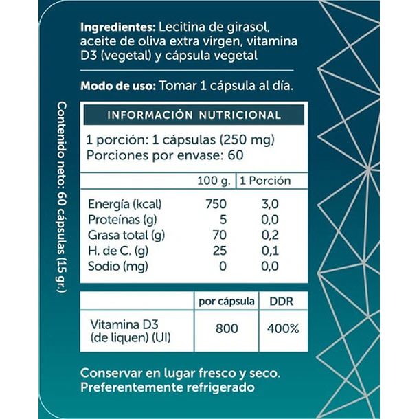 Wellplus Vitamina D3 Plus 60 Capsulas 7