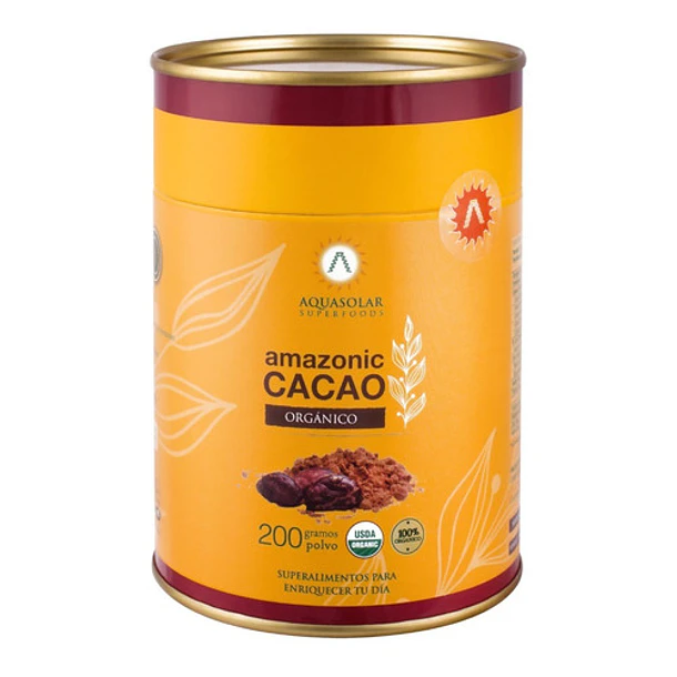 Aquasolar - Amazonic Cacao 200g Polvo 100% Orgánico 1