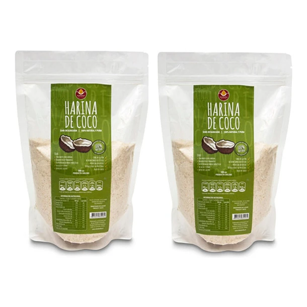 Harina De Coco Semidesgrasada 1k (2 Unidades De 500 Grs)  1