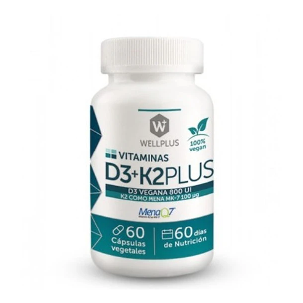 Wellplus Vitamina D3 + K2 Plus 60 Capsulas 1