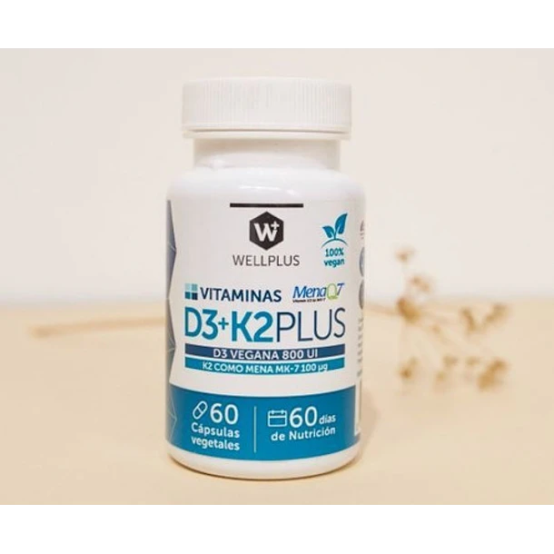 Wellplus Vitamina D3 + K2 Plus 60 Capsulas 5
