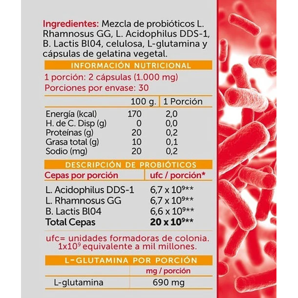 Wellplus Probiotico Plus 20billones 60 Capsulas 2