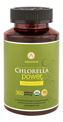 Chlorella Power 500 mg Aquasolar 360 en tabletas