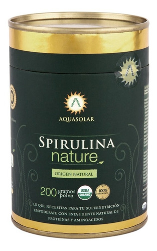 Spirulina Nature en Polvo, 100% Orgánica, 200 g