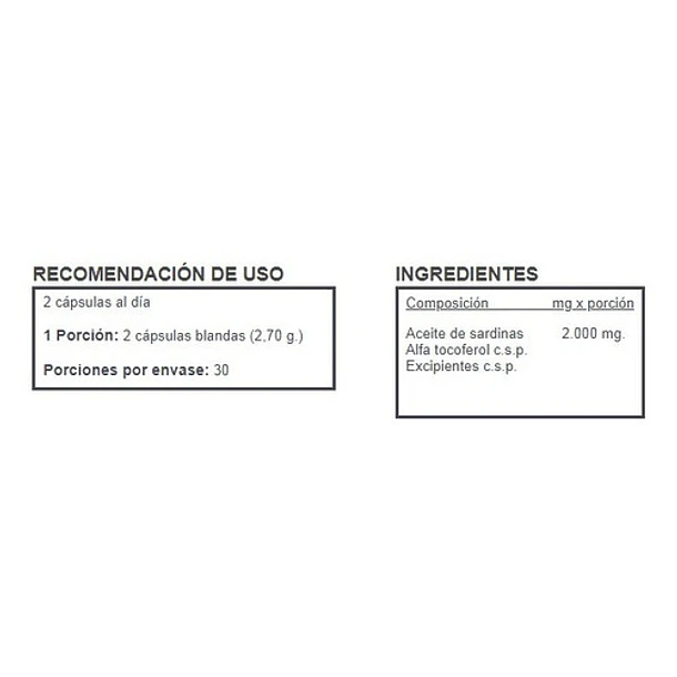 Aceite De Pescado Frasco Con 60 Cápsulas Blandas 2
