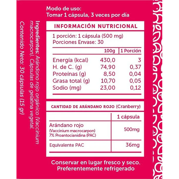 Wellplus Cranberry Plus 60 Capsulas (extracto De Arándano) 2