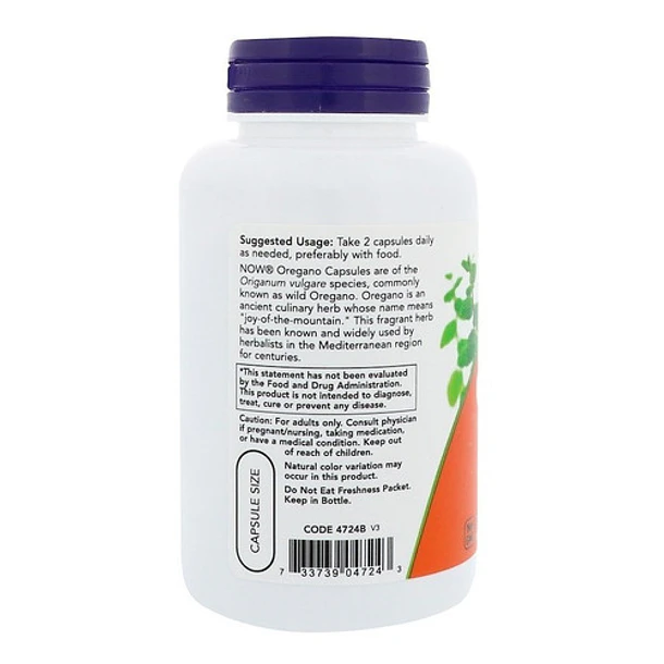 Now - Orégano 450 Mg 100 Capsulas  3