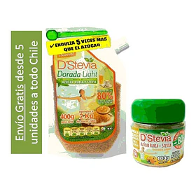 Pack Azucar Dorada Mas Stevia 400gr + Pote Dorada Light 100g