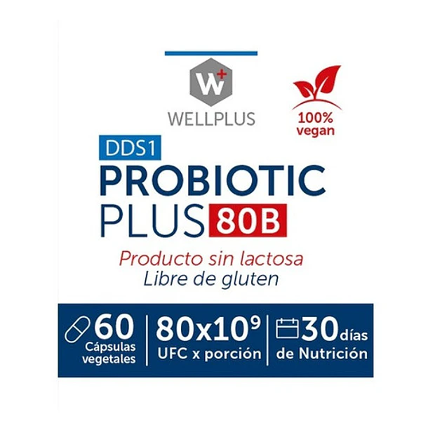 Wellplus Probiotico Plus 80b 60 Capsulas 7