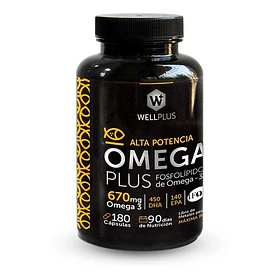 Wellplus Omega-3 Plus 670mg (fosfolípidos De Omega 3) 180cap
