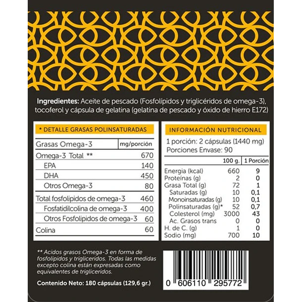 Wellplus Omega-3 Plus 670mg (fosfolípidos De Omega 3) 180cap 7