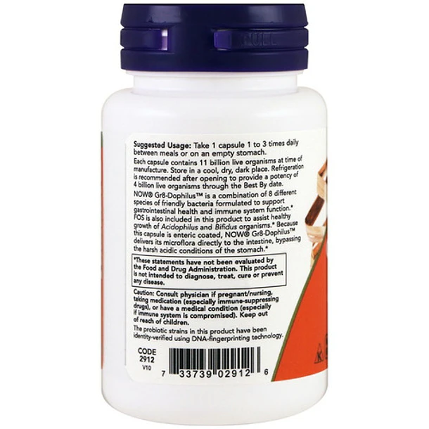 Now Gr8 - Dophilus - Probiótico 60 Capsulas 3