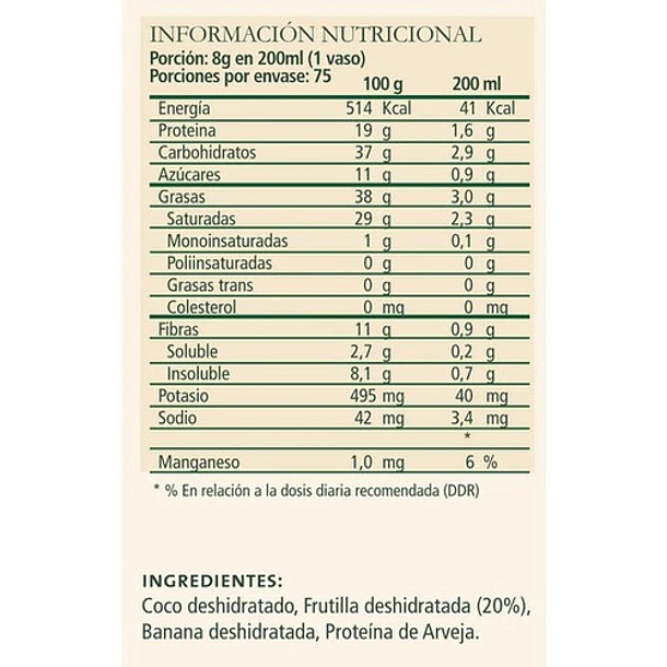 Aquasolar - Veggimilk Fresa 600gr 3