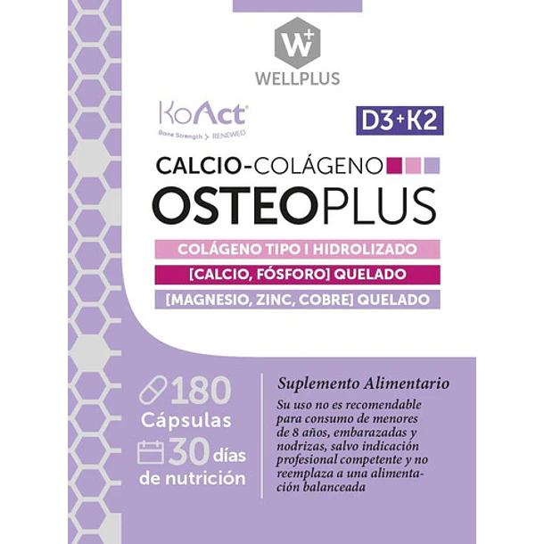 Wellplus Osteoplus 180 Cápsulas 3