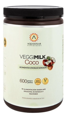 Bebida Vegetal VeggiMilk Coco Aquasolar 600 Grs
