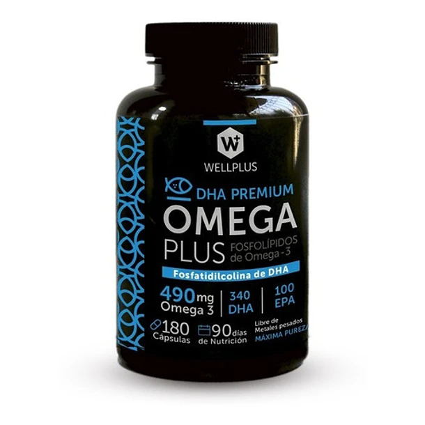 Wellplus Omega Plus 490mg (fosfolípidos De Omega 3) 180 Cáps 1