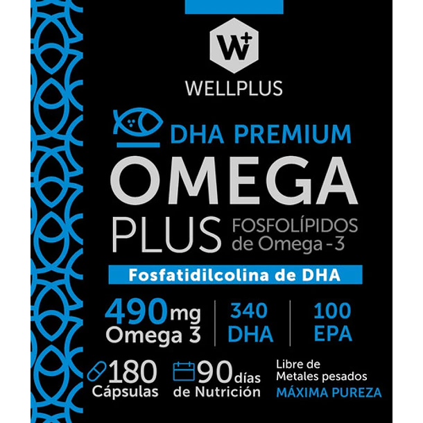 Wellplus Omega Plus 490mg (fosfolípidos De Omega 3) 180 Cáps 4