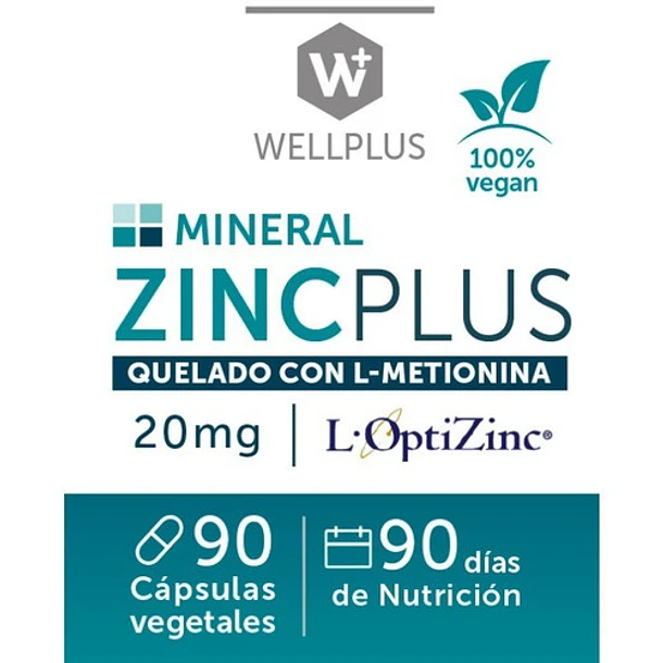 Wellplus Zinc Plus ( Quelado Con L-metionina ) 90 Capsulas 2